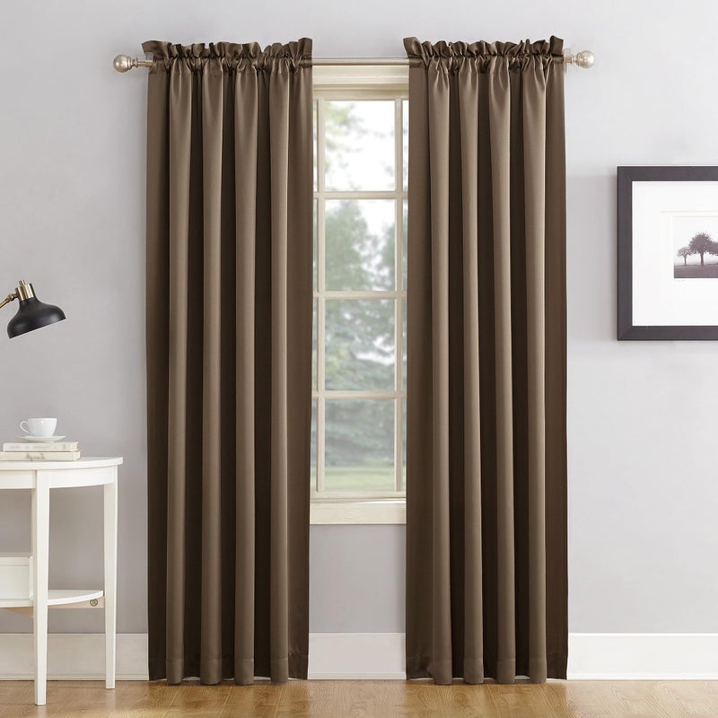 Sun Zero Barrow Energy Efficient Rod Pocket Curtain Panel Pair - Image 1